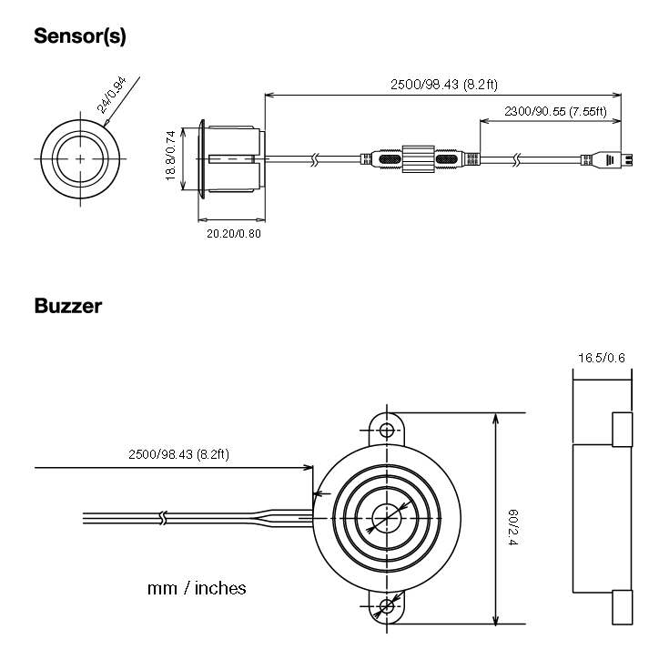 Aftermarket Rear Digital Parking Sensor System